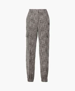 Clearance Cargobroek Woven Boucle Cargo Zwart Dames Broeken