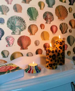Best Kaars Large Leopard Print Pillar Candle Bruin Lifestyle Lifestyle