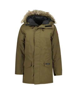 Hot Gewatteerde Jas Langford Parka Donker Groen Heren Jassen