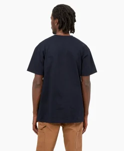Outlet T-Shirt Korte Mouw S/S Chase Donker Blauw Heren T-Shirts