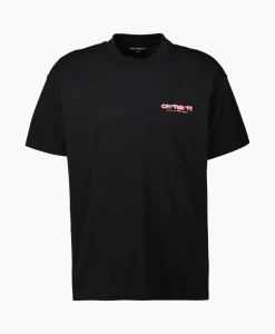 Flash Sale T-Shirt S/S Ink Bleed Organic Cotton Zwart Heren T-Shirts