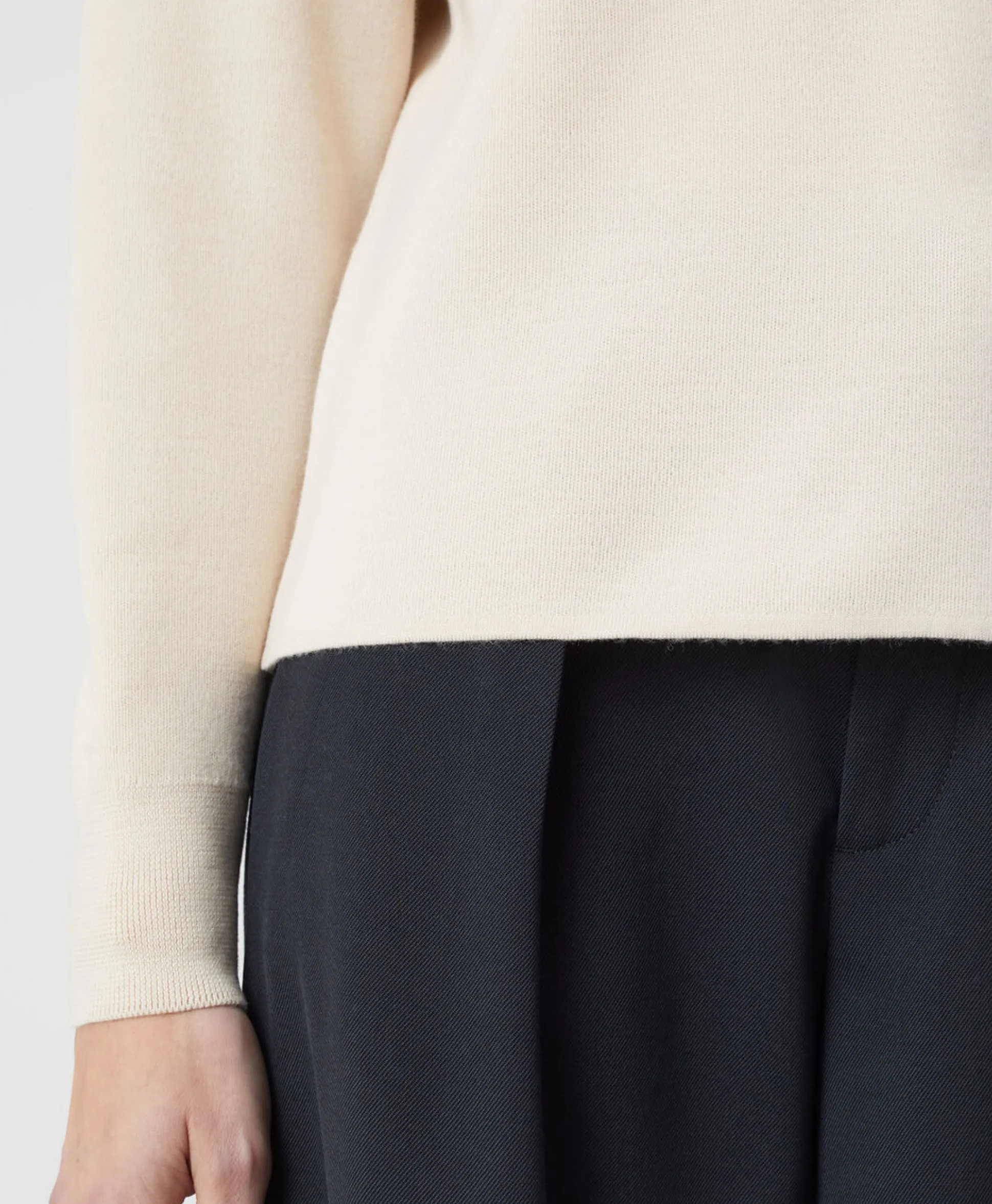 Clearance Pullover Crew Neck Henley Beige Dames Truien