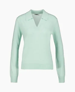 Fashion Pullover Polo Longsleeve Groen Dames Truien