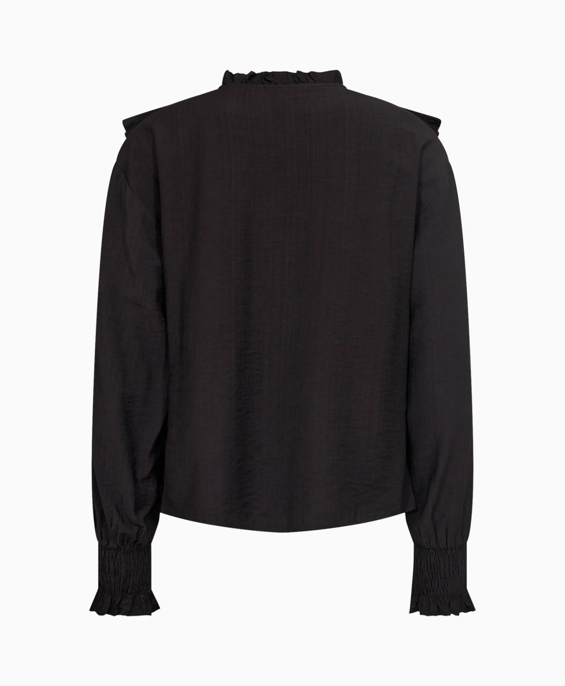 Fashion Co'Couture Blouse Angus Frill Zwart Dames Blouses