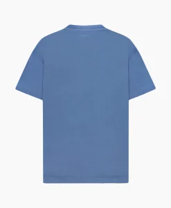 Online Flaneur T-Shirt Korte Mouw Floral Watercolor Blauw Heren T-Shirts