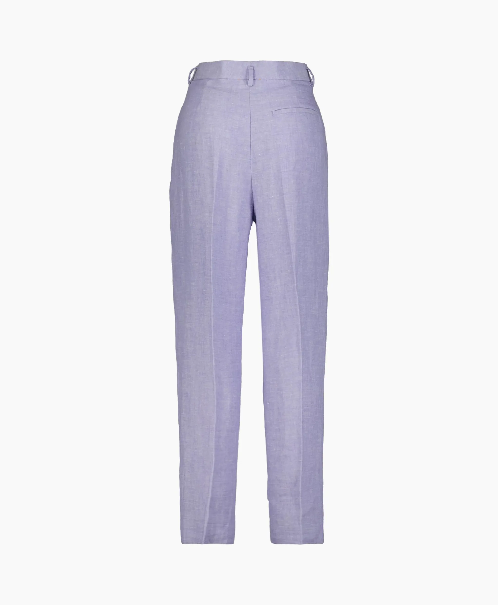 Outlet Pantalon Chic Linen Herringbone High Waist Lila Dames Broeken