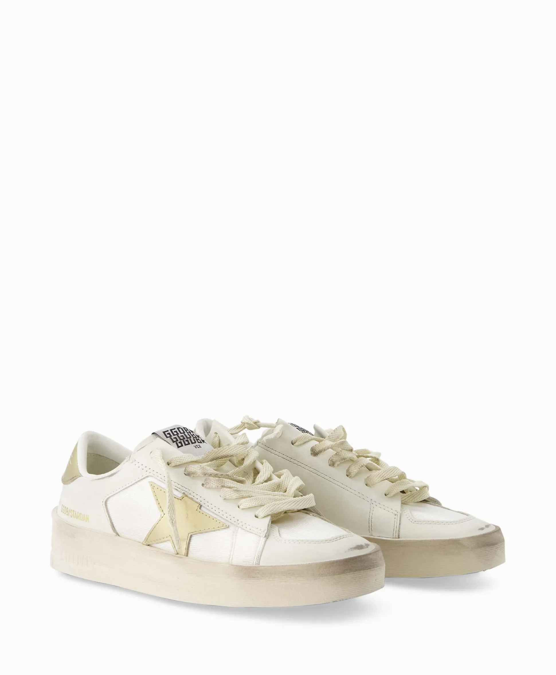 New Sneaker Stardan Leather Mirrored Star Wit Dames Sneakers