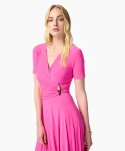 Hot Maxi Jurk Korte Mouw Rose Dames Jurken