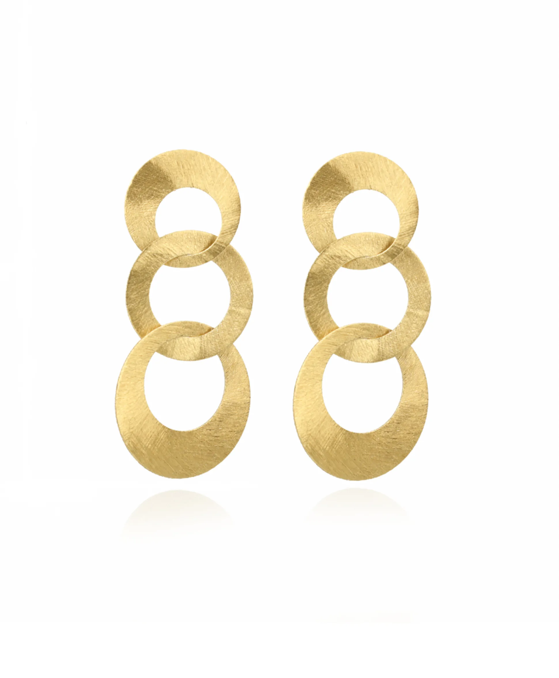 Clearance Oorbellen Triple Round L Goud Dames Sieraden