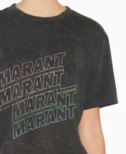 Hot Marant Etoile T-Shirt Korte Mouw Ziliani-Ga Zwart Dames T-Shirts & Tops