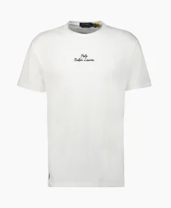 Best Sale T-Shirt Korte Mouw Jersey Mid Logo Wit Heren T-Shirts