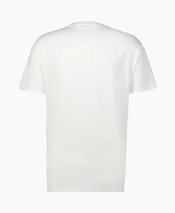 Best Sale T-Shirt Korte Mouw Jersey Mid Logo Wit Heren T-Shirts