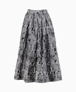 Online Midi Rok Divonne Grijs Dames Rokken
