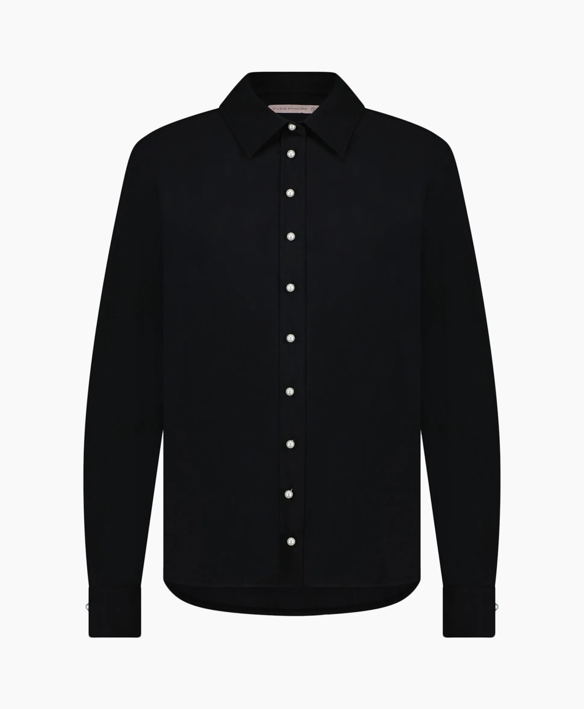 Hot Blouse Bobby Pearl Pinstripe Zwart Dessin Dames Blouses
