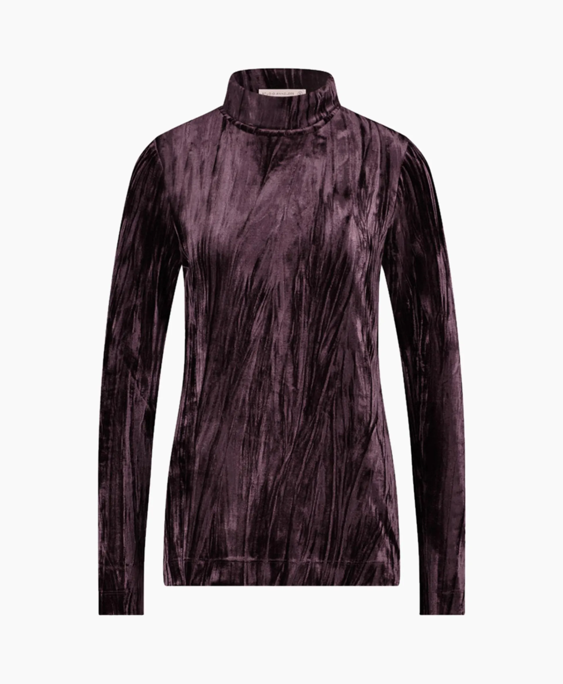 Hot Top Avril Ls Velvet Bruin Dames T-Shirts & Tops