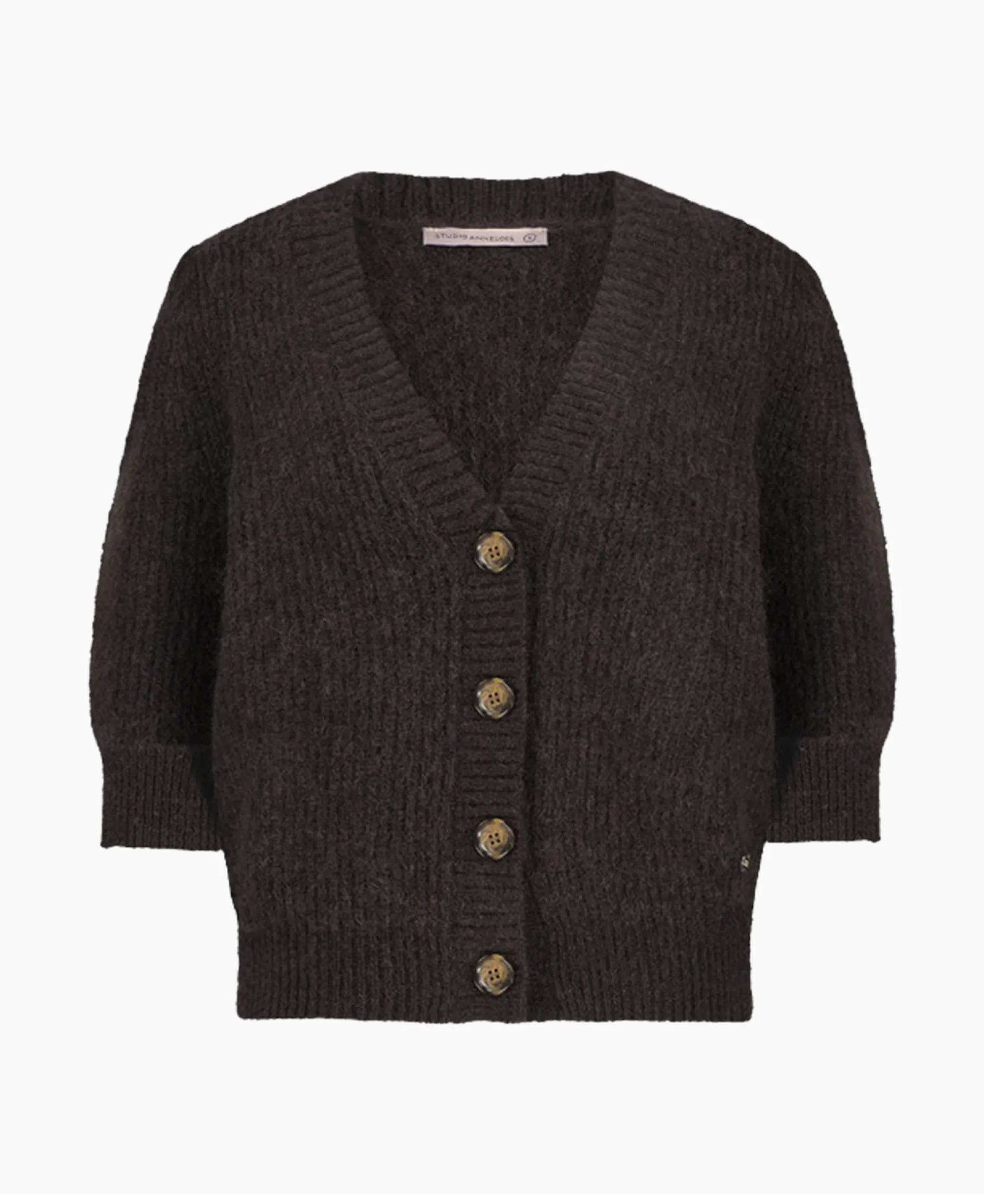 Cheap Vest Mandy Mohair Cardigan Bruin Dames Vesten