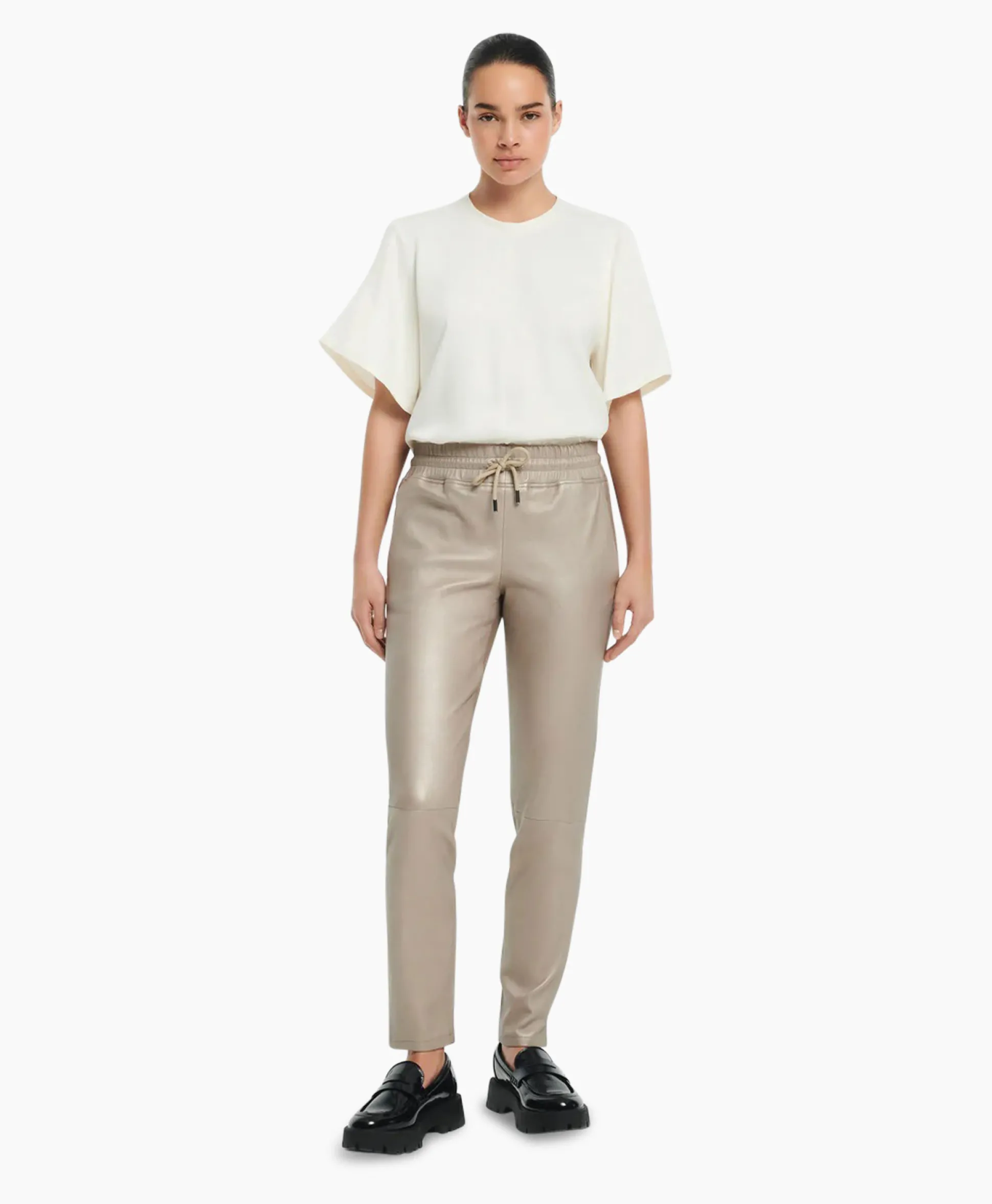 Best Sale Pantalon Naomi Stretch Plonge Beige Dames Broeken